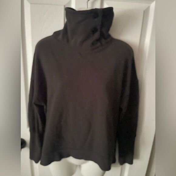 Victoria's Secret Supermodel Essentials gray sweatshirt top button cowl neck XS - Picture 2 of 8